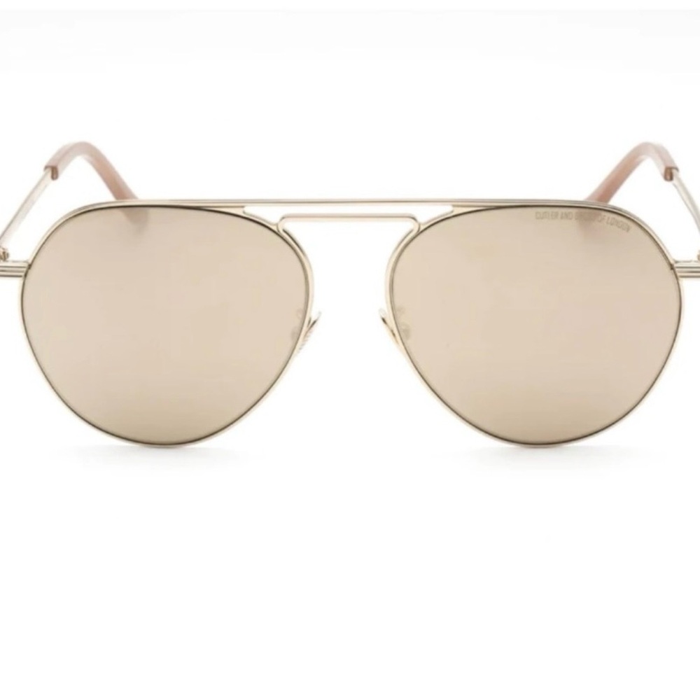 New Cutler And Gross Gold Sunglasses